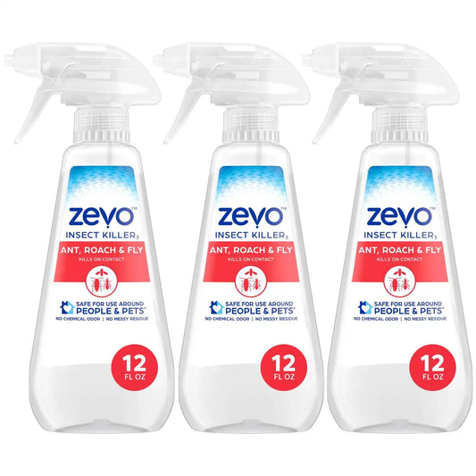 Zevo Multi-Insect Bug Killer Spray, for Ant, Fly, Spider & Roach, 3 Bottles