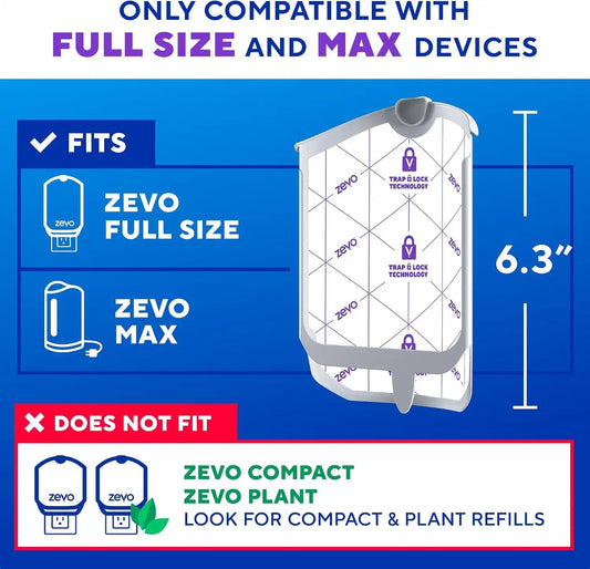 Zevo Flying Insect Trap Refill Cartridges for Fruit Flies & Gnats, 8 Count